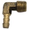 FITTING BRASS 90D ELBOW 1/4 NPTM X 1/4 HOSE BARB