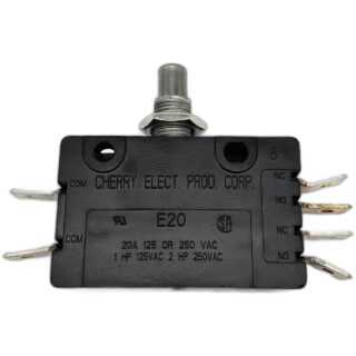 Switch Push Button DPST Wav 20A 125 250Vac 1hp