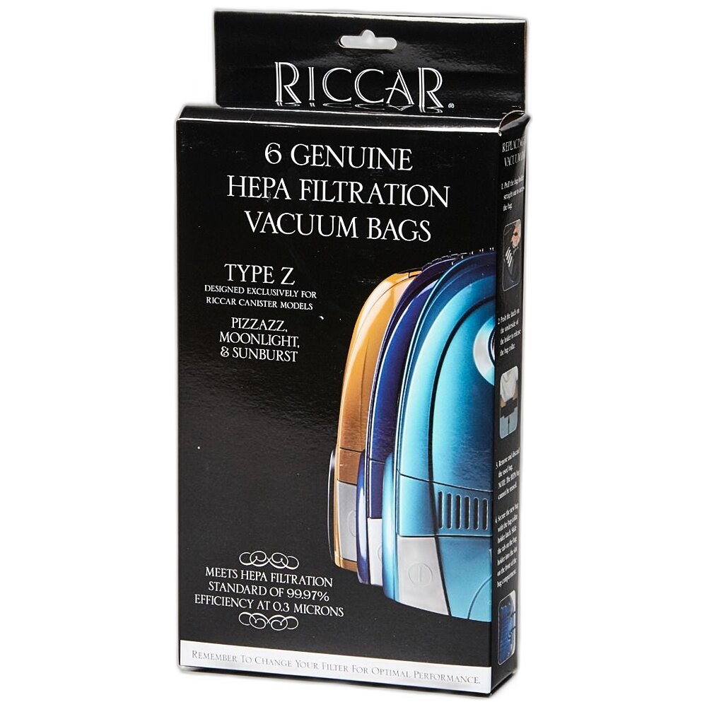 Riccar Compact Canister Bag Hepa 6Pk 6Cs Moon Zazz Sun Z - Image 4