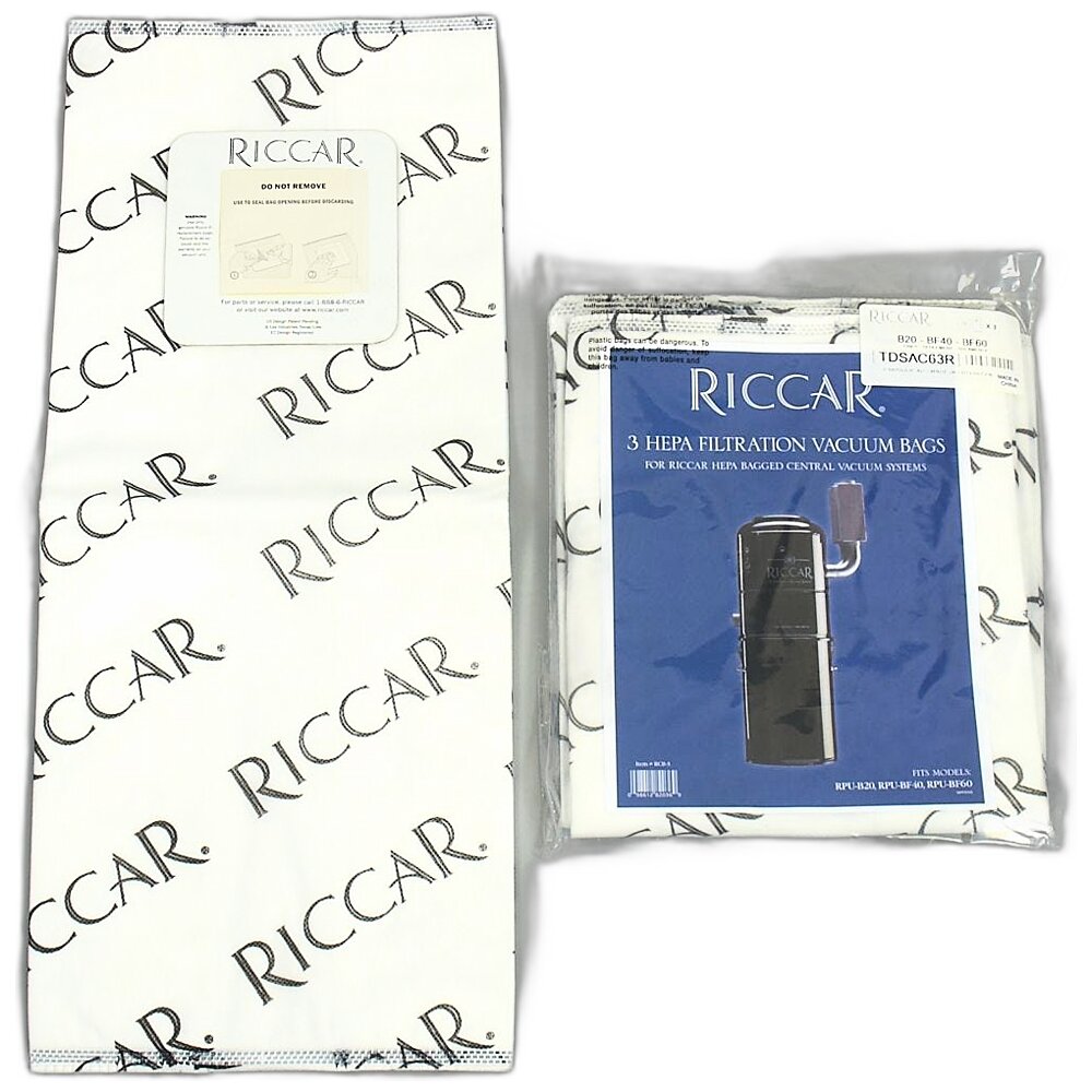 Riccar Central Vacuum Bags 3pk - Image 6