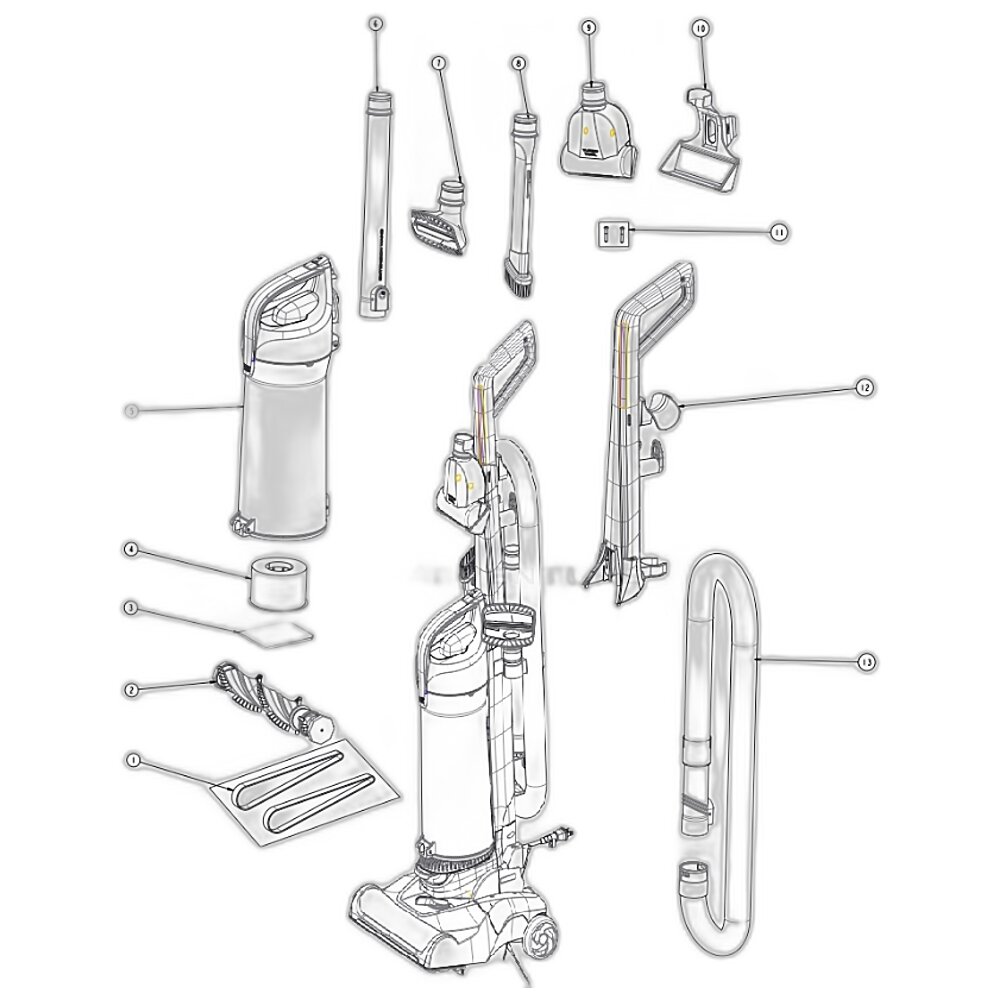 Dirt Devil UD76400V exploded schematic diagram (page 1)