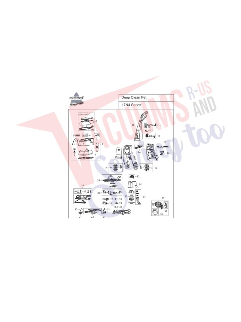 Bissell 17N4 exploded schematic diagram (page 1)