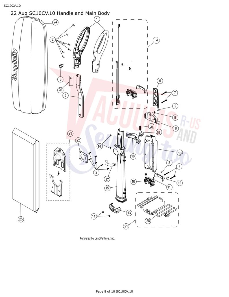 Simplicity SC10CV.10 exploded schematic diagram (page 3)