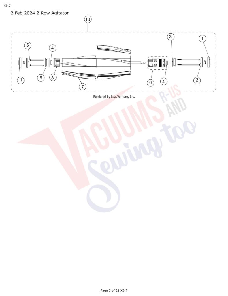 Simplicity X9.7 exploded schematic diagram (page 1)