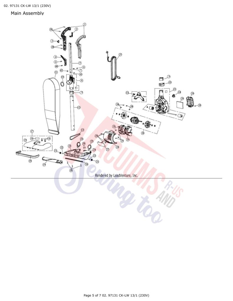 Tornado CK-LW 13/1 exploded schematic diagram (page 1)