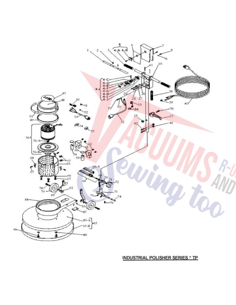 Bissell 4331 exploded schematic diagram (page 1)