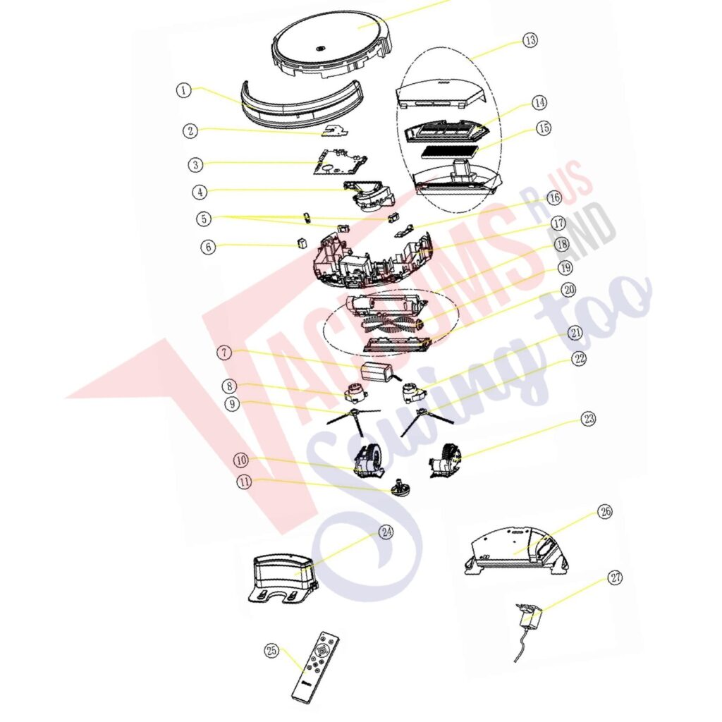 Smart 360 C50 exploded schematic diagram (page 1)