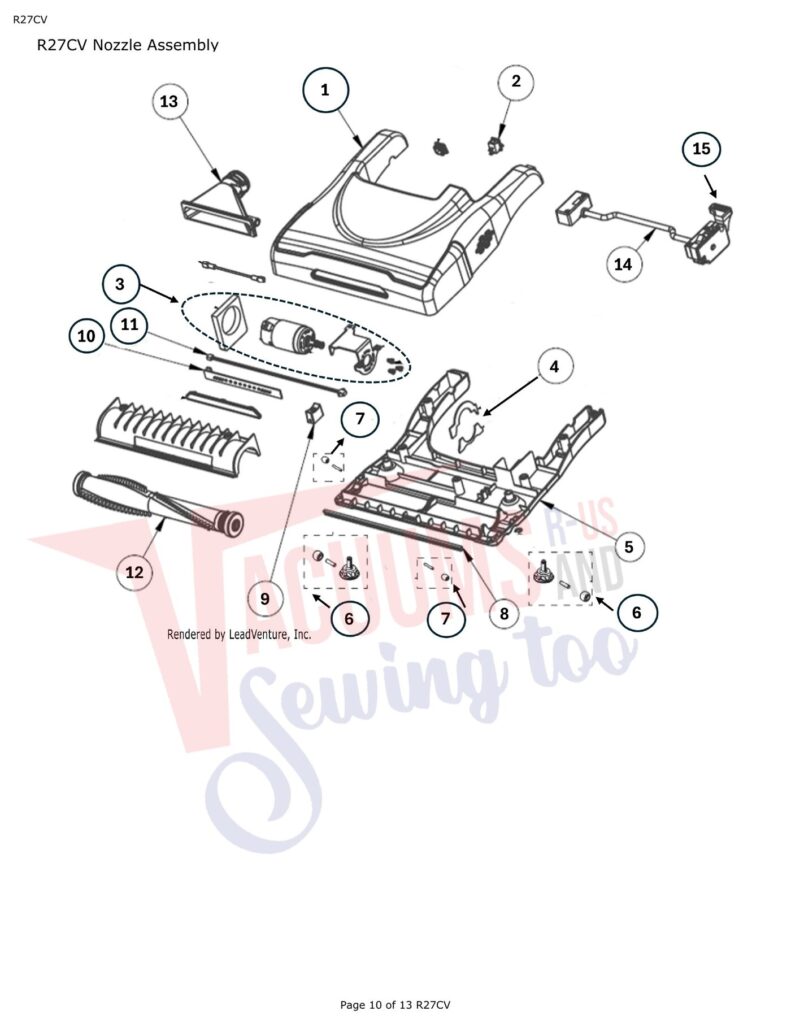 Riccar R27CV exploded schematic diagram (page 4)