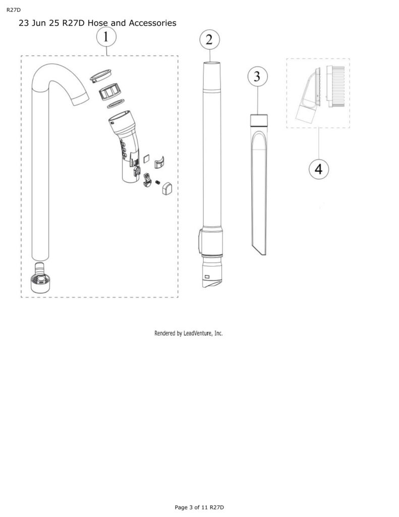 Riccar R27D exploded schematic diagram (page 1)