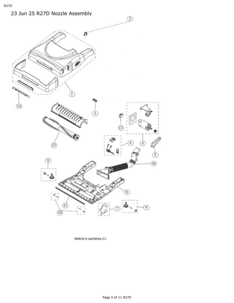 Riccar R27D exploded schematic diagram (page 2)