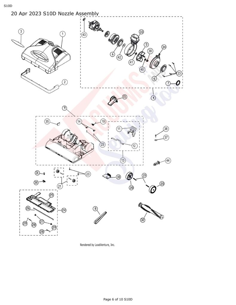 Simplicity S10D exploded schematic diagram (page 2)