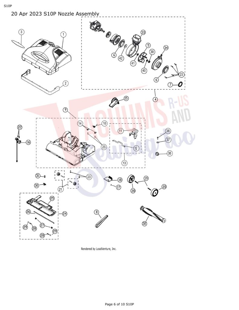Simplicity S10P exploded schematic diagram (page 2)
