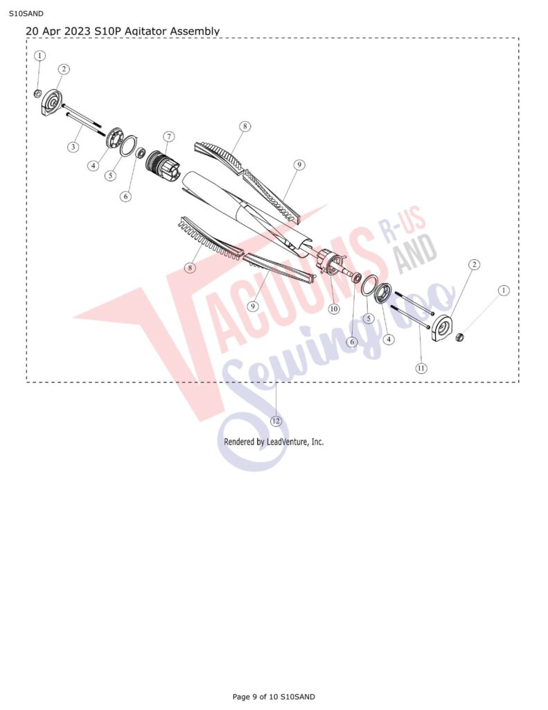 Simplicity S10SAND exploded schematic diagram (page 3)