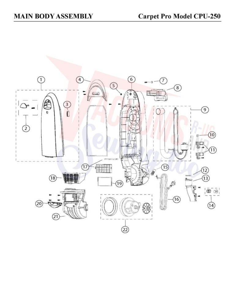 Carpet Pro CPU-250 schematic page 1 preview