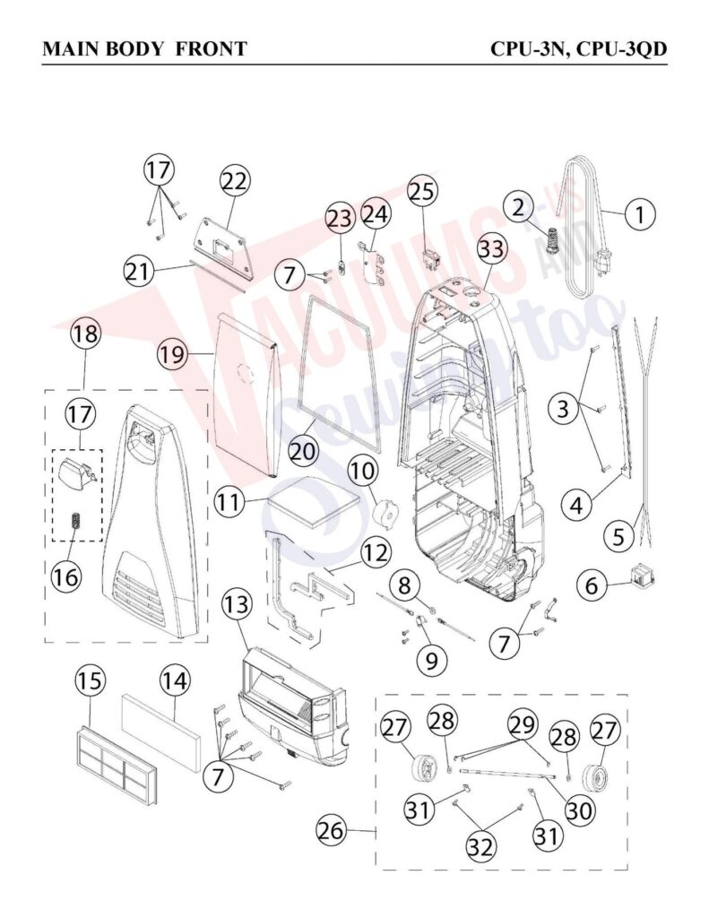 Carpet Pro CPU-3N exploded schematic diagram (page 2)