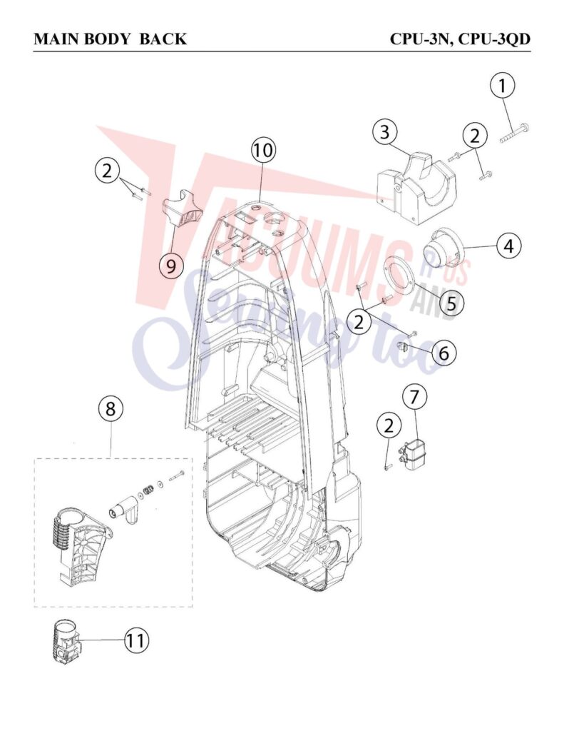 Carpet Pro CPU-3N exploded schematic diagram (page 3)