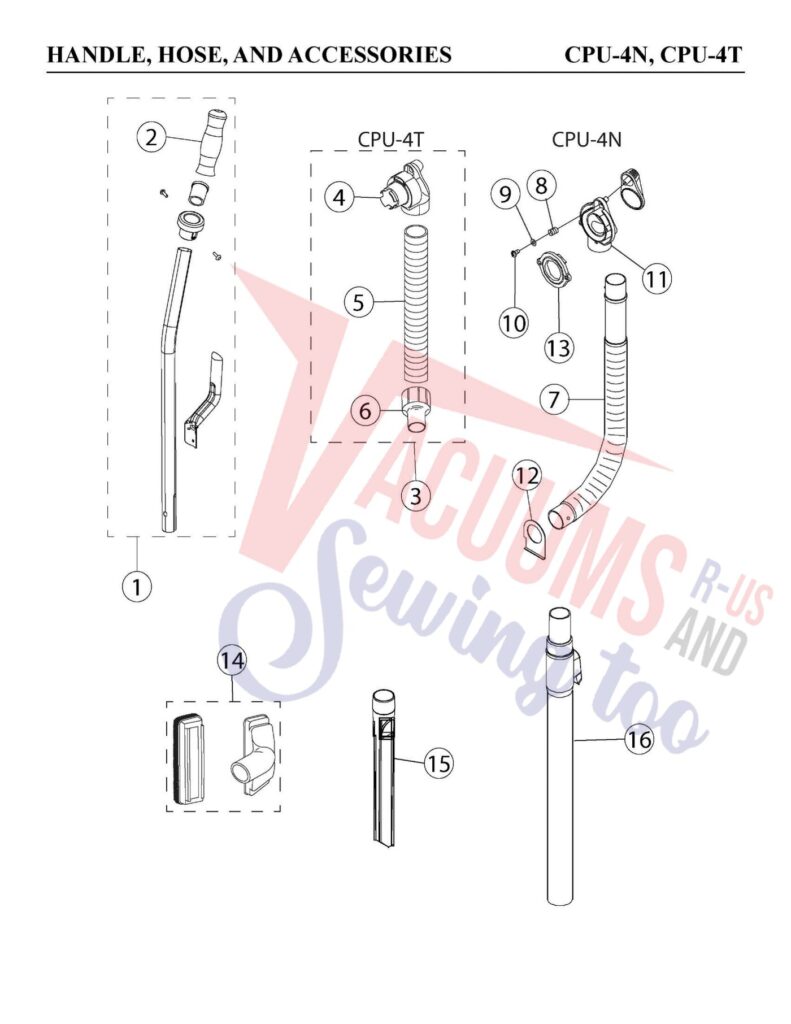 Carpet Pro CPU-4N exploded schematic diagram (page 1)