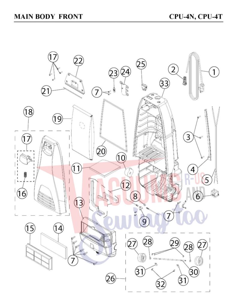 Carpet Pro CPU-4N exploded schematic diagram (page 2)