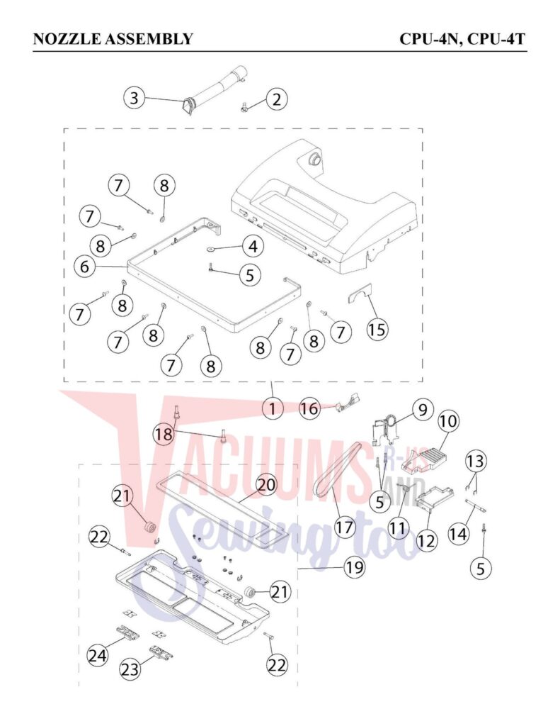 Carpet Pro CPU-4N exploded schematic diagram (page 4)