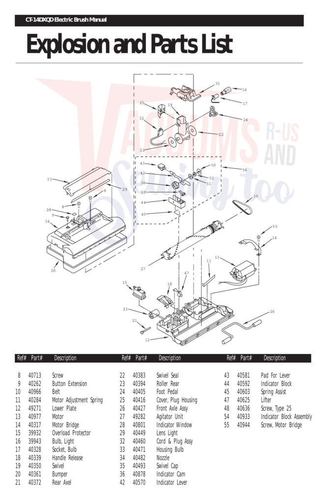 Cen-Tec cf14dxqd exploded schematic diagram (page 1)