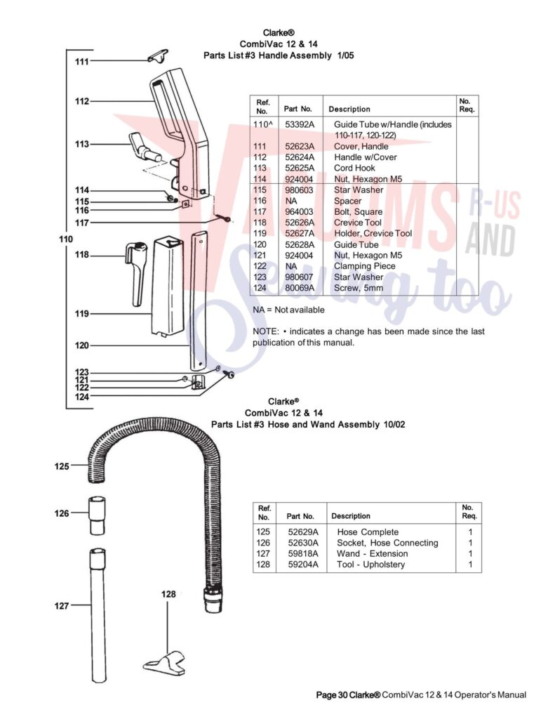 clarke Combivac12 exploded schematic diagram (page 3)