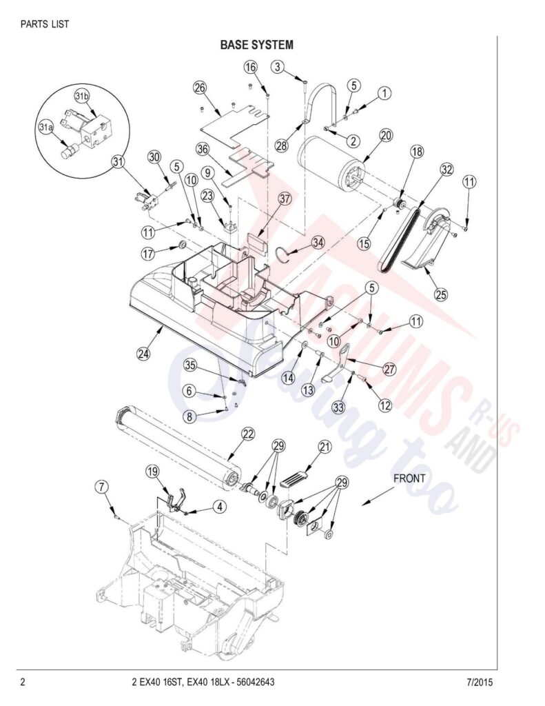clarke 16ST exploded schematic diagram (page 1)