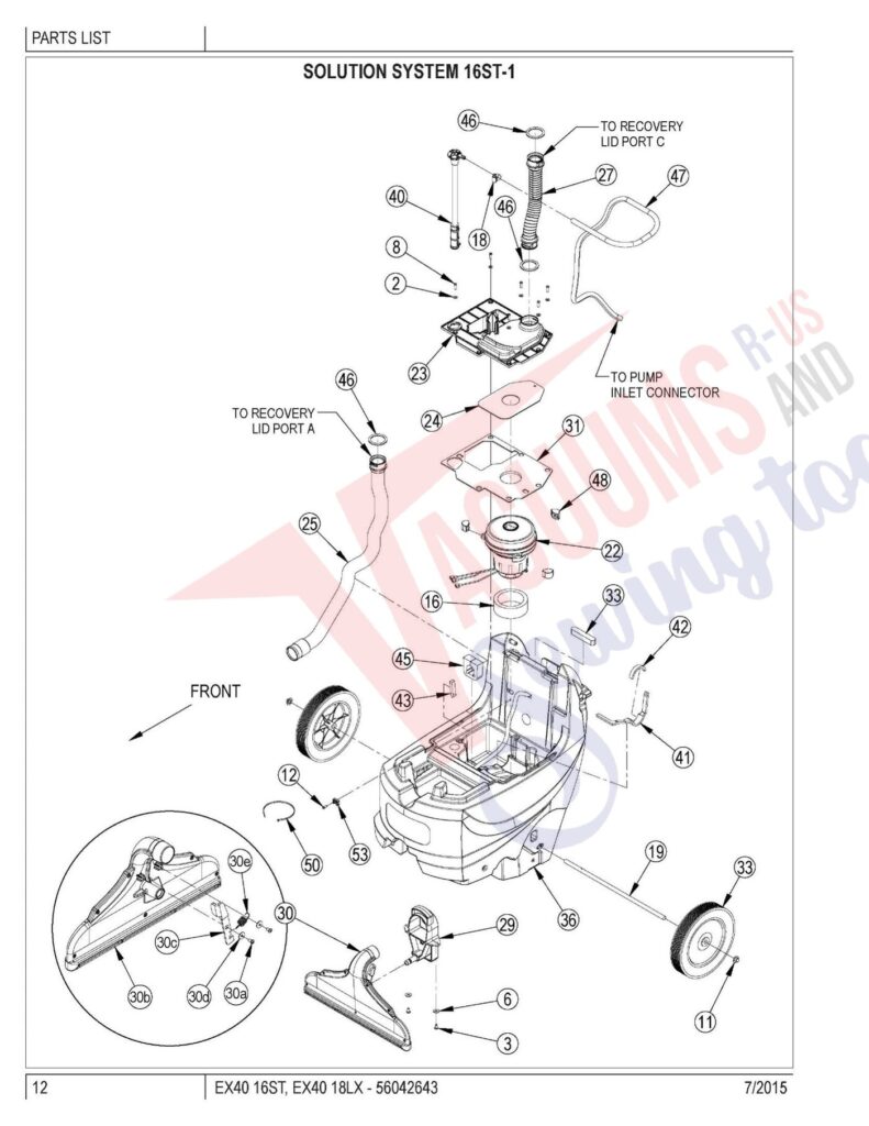 clarke 16ST exploded schematic diagram (page 7)