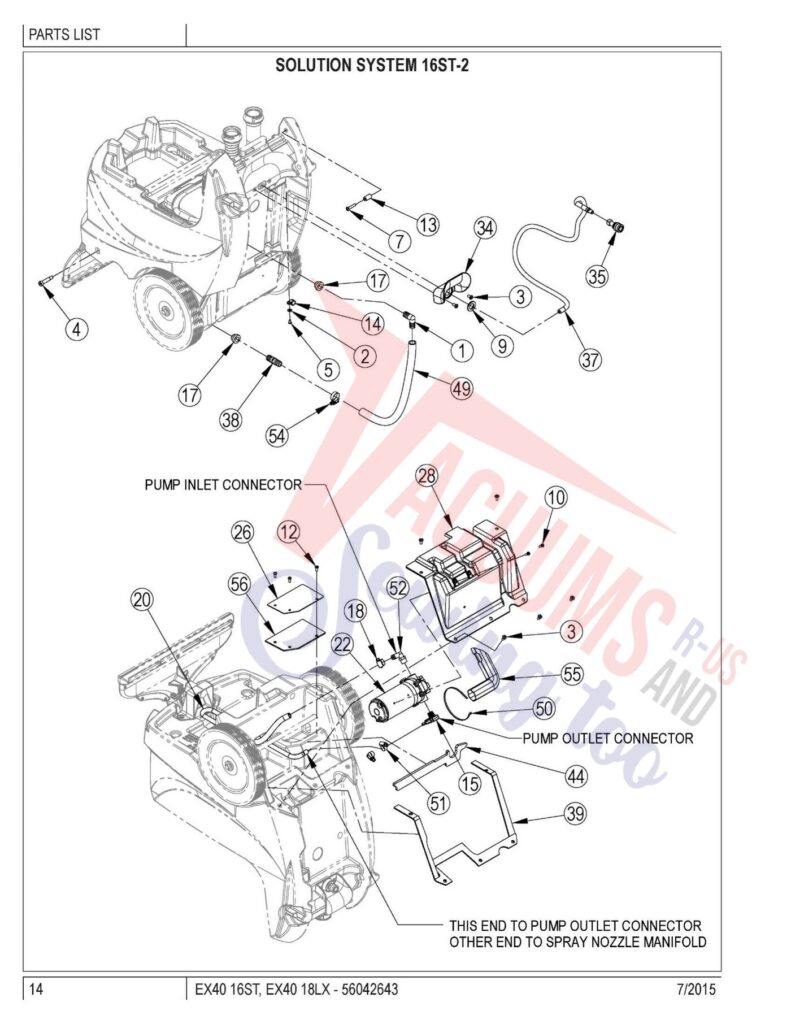 clarke 16ST exploded schematic diagram (page 8)