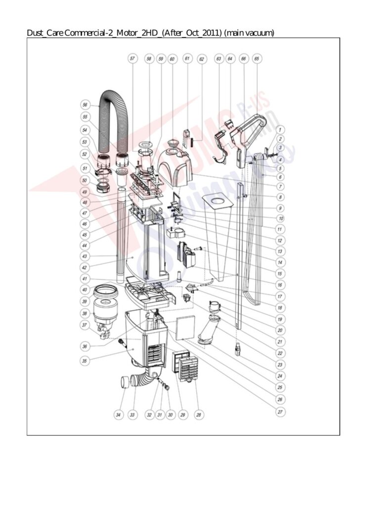 Dust Care 2hd exploded schematic diagram (page 1)