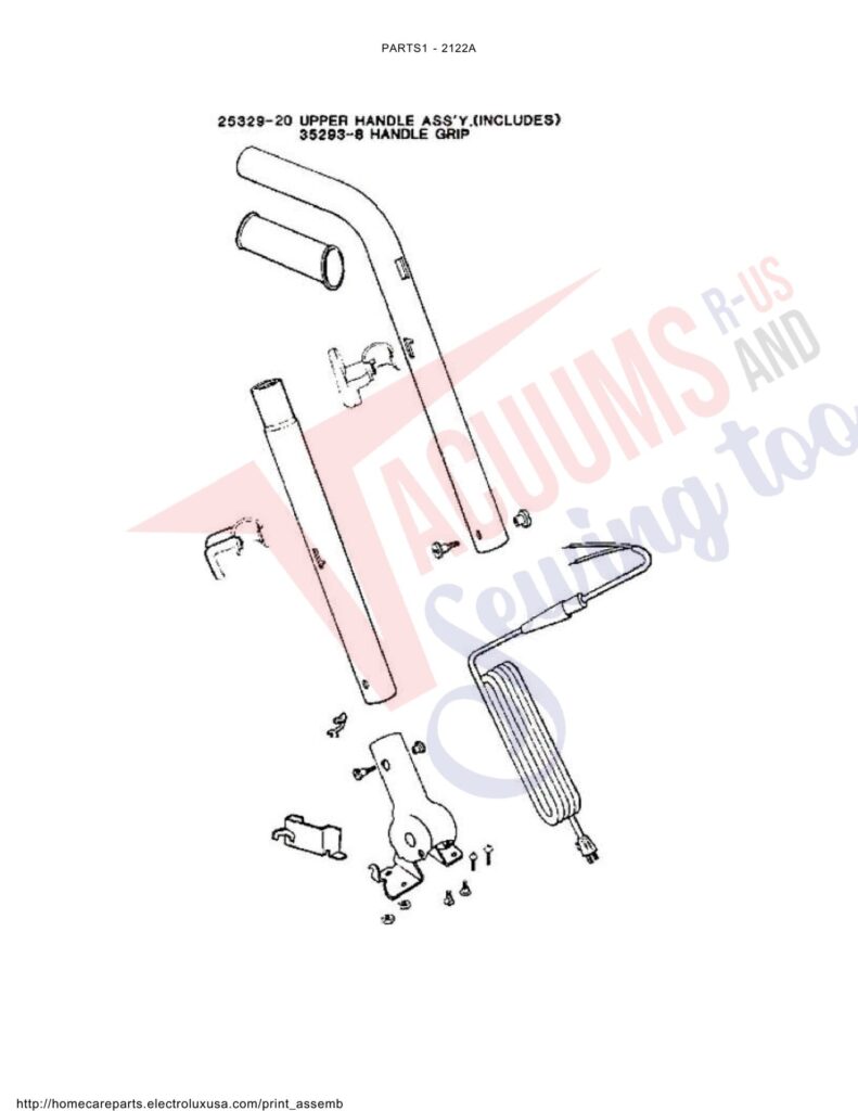 Eureka 2122A exploded schematic diagram (page 1)