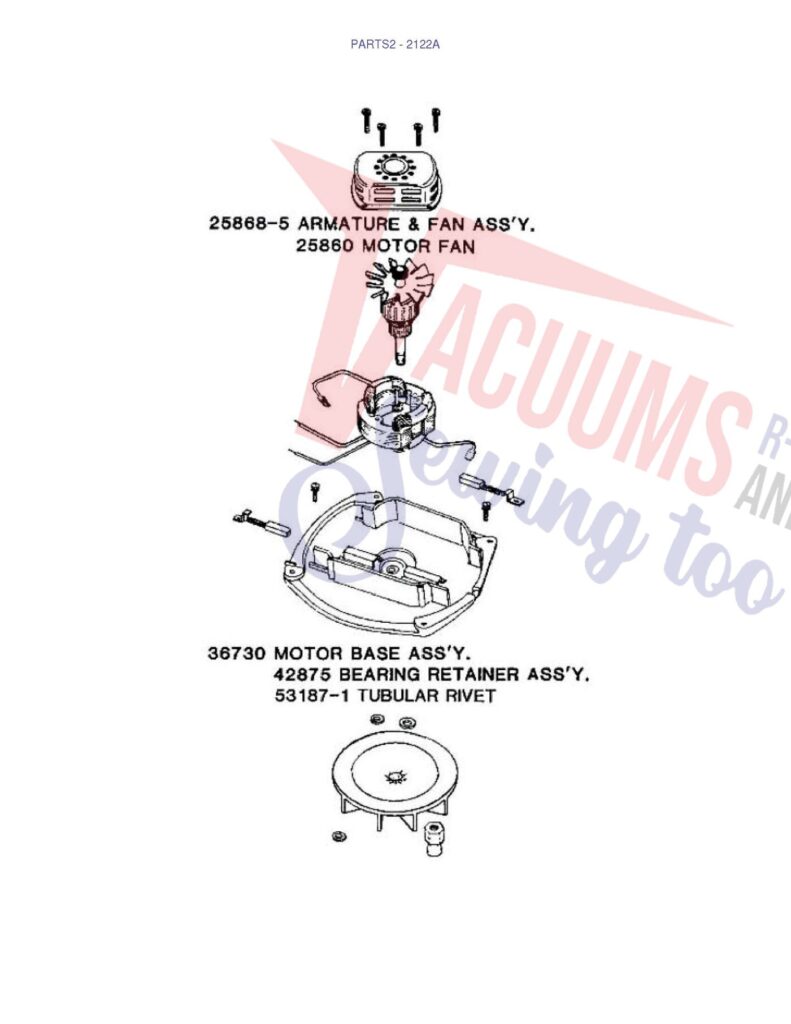 Eureka 2122A exploded schematic diagram (page 3)
