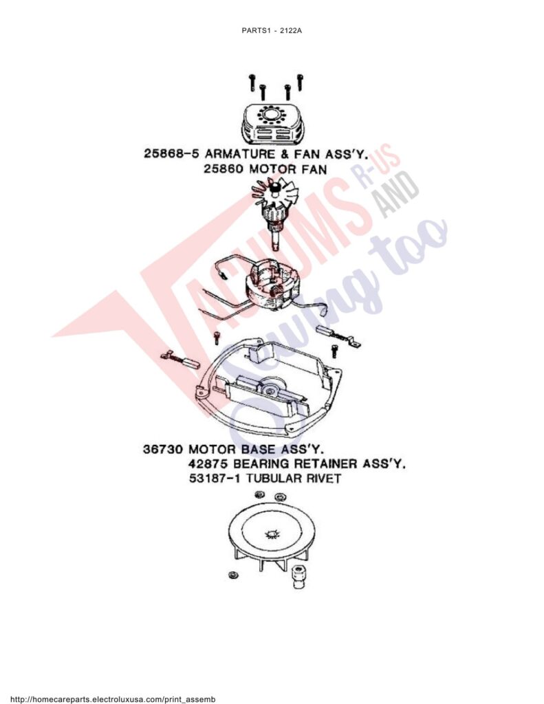 Eureka 2122A exploded schematic diagram (page 3)
