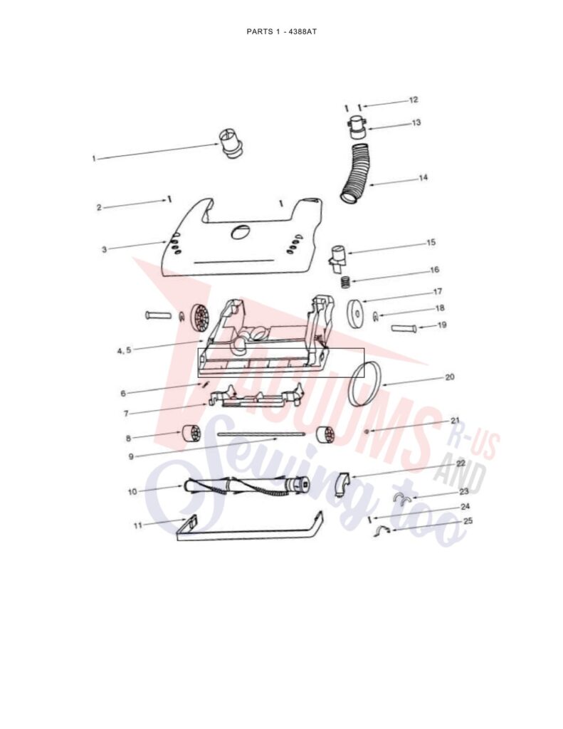 Eureka 4388AT exploded schematic diagram (page 3)