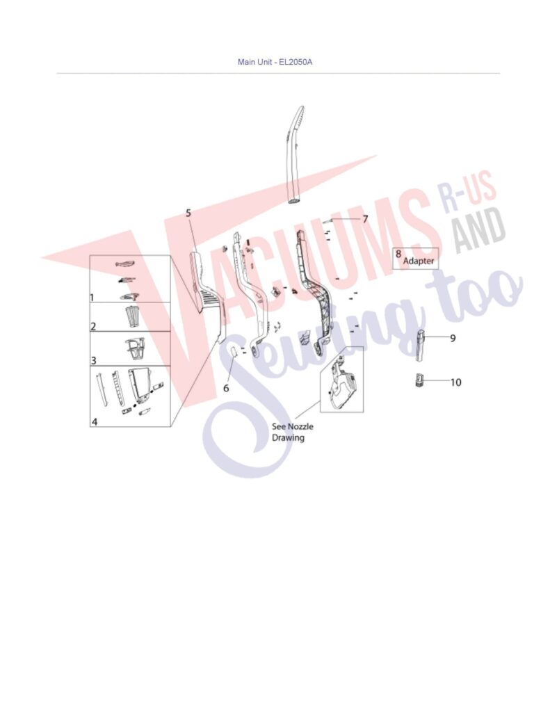 Electrolux EL2050A exploded schematic diagram (page 1)