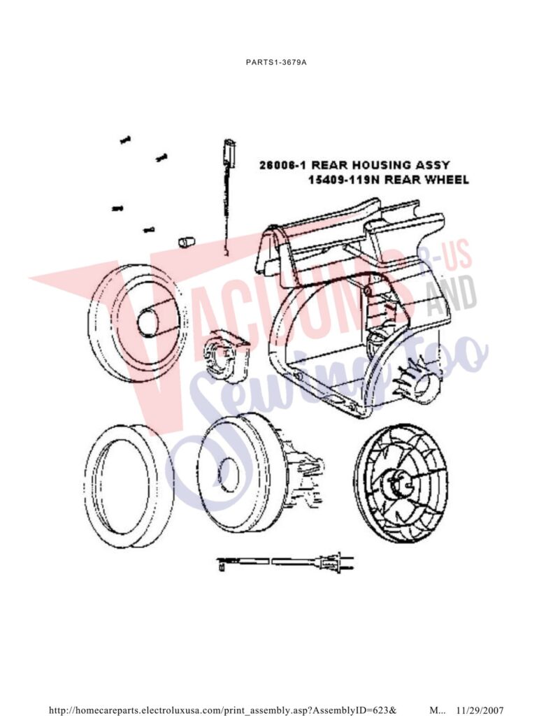 Eureka 3679a exploded schematic diagram (page 2)