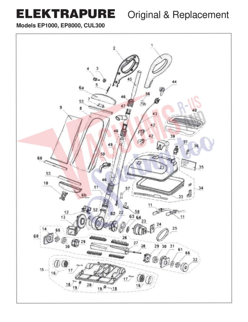 Elektrapure CUL300 exploded schematic diagram (page 1)