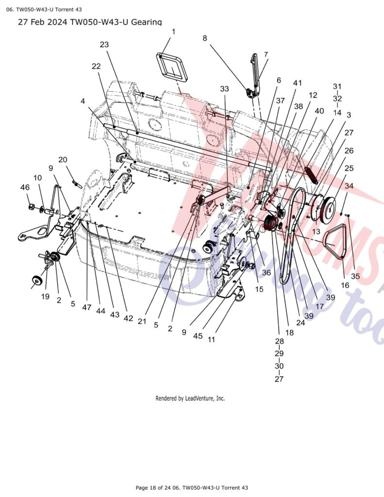 Tornado TW050-W43-U exploded schematic diagram (page 7)