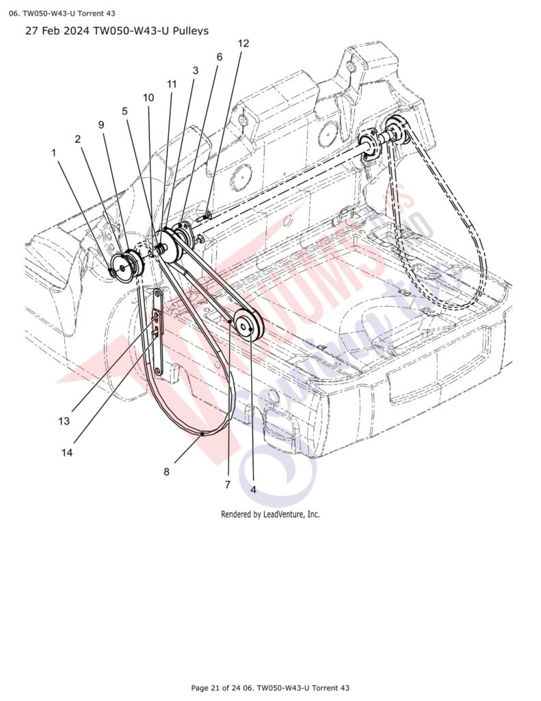 Tornado TW050-W43-U exploded schematic diagram (page 8)