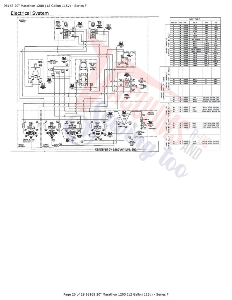 Tornado 98168 20" Marathon exploded schematic diagram (page 2)