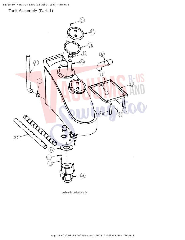 Tornado 1200 exploded schematic diagram (page 2)