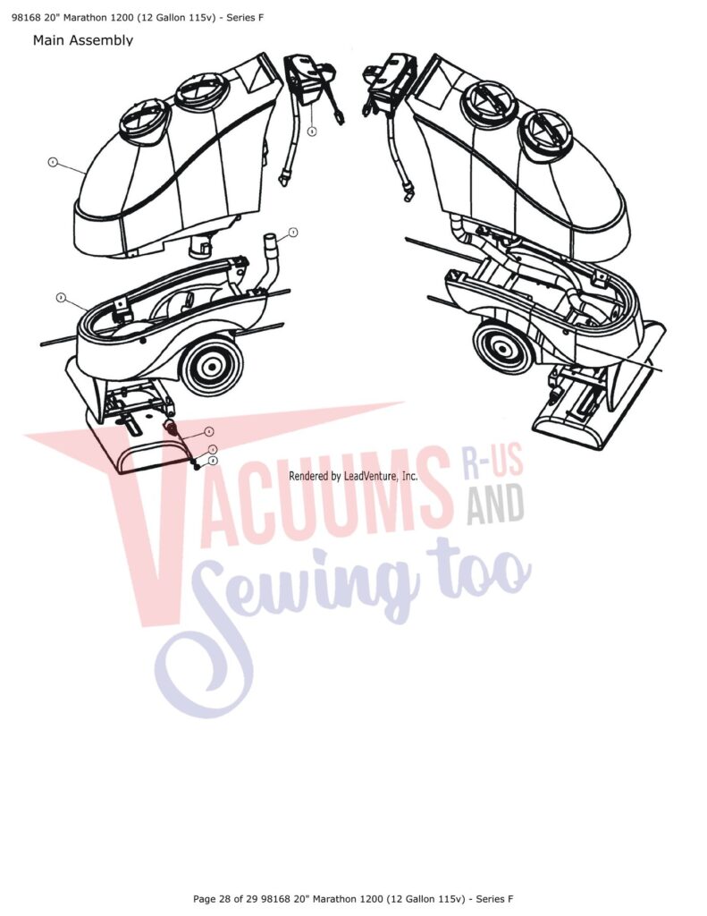 Tornado 98168 20" Marathon exploded schematic diagram (page 3)