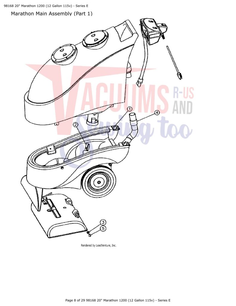 Tornado 1200 exploded schematic diagram (page 5)