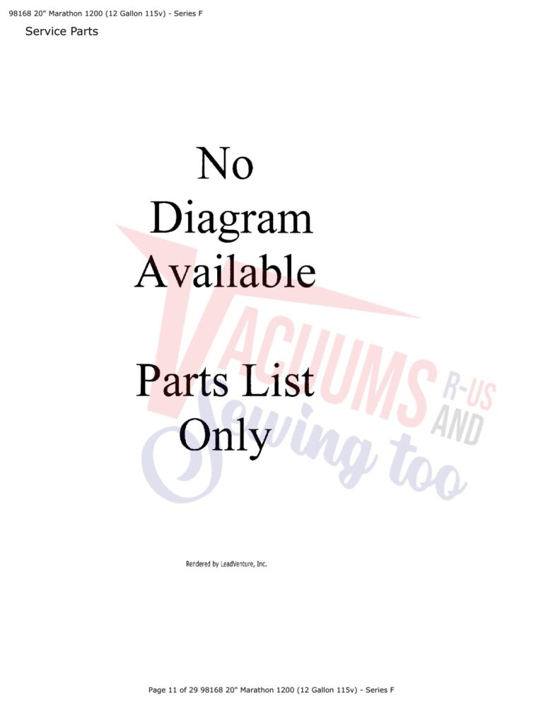 Tornado 98168 20" Marathon schematic page 7 preview
