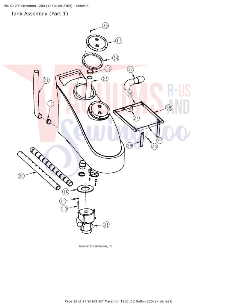 Tornado 98169 exploded schematic diagram (page 10)