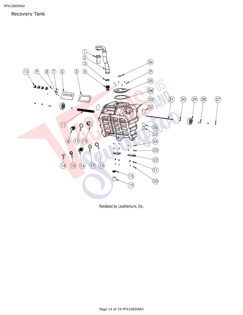 Powr-Flite pfx1085mac exploded schematic diagram (page 4)