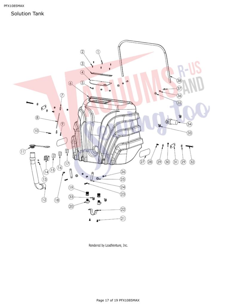 Powr-Flite pfx1085mac exploded schematic diagram (page 5)