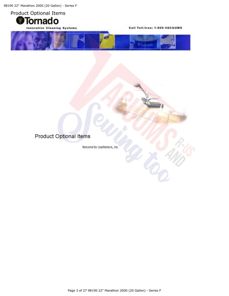 Tornado 98190 exploded schematic diagram (page 1)