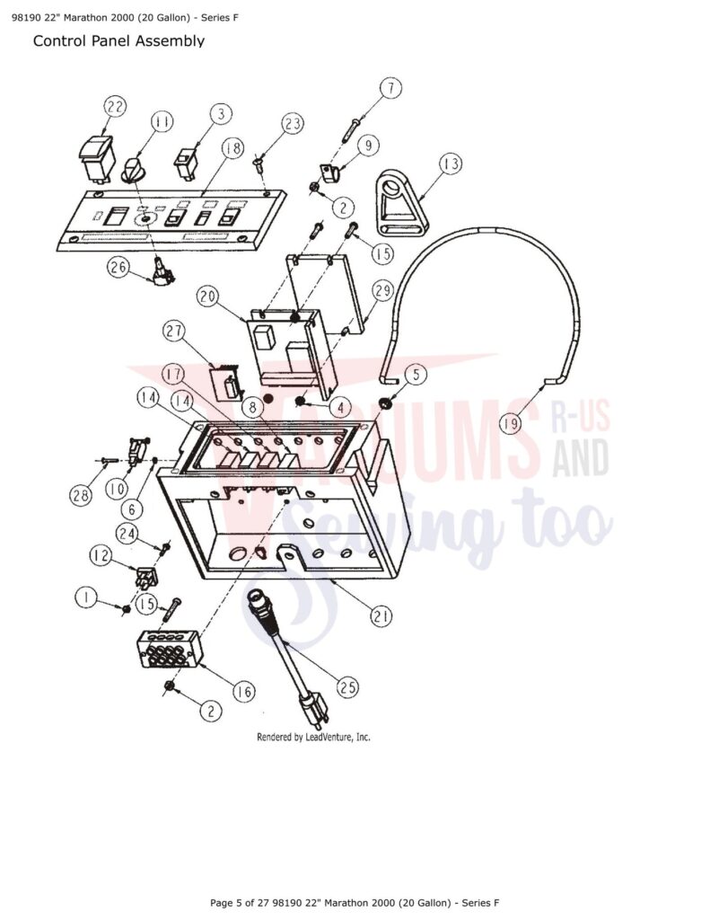 Tornado 98190 exploded schematic diagram (page 3)