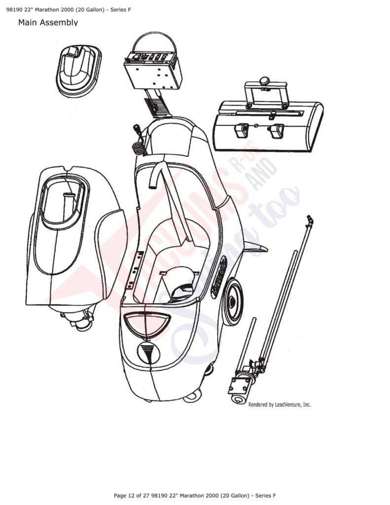 Tornado 98190 exploded schematic diagram (page 5)