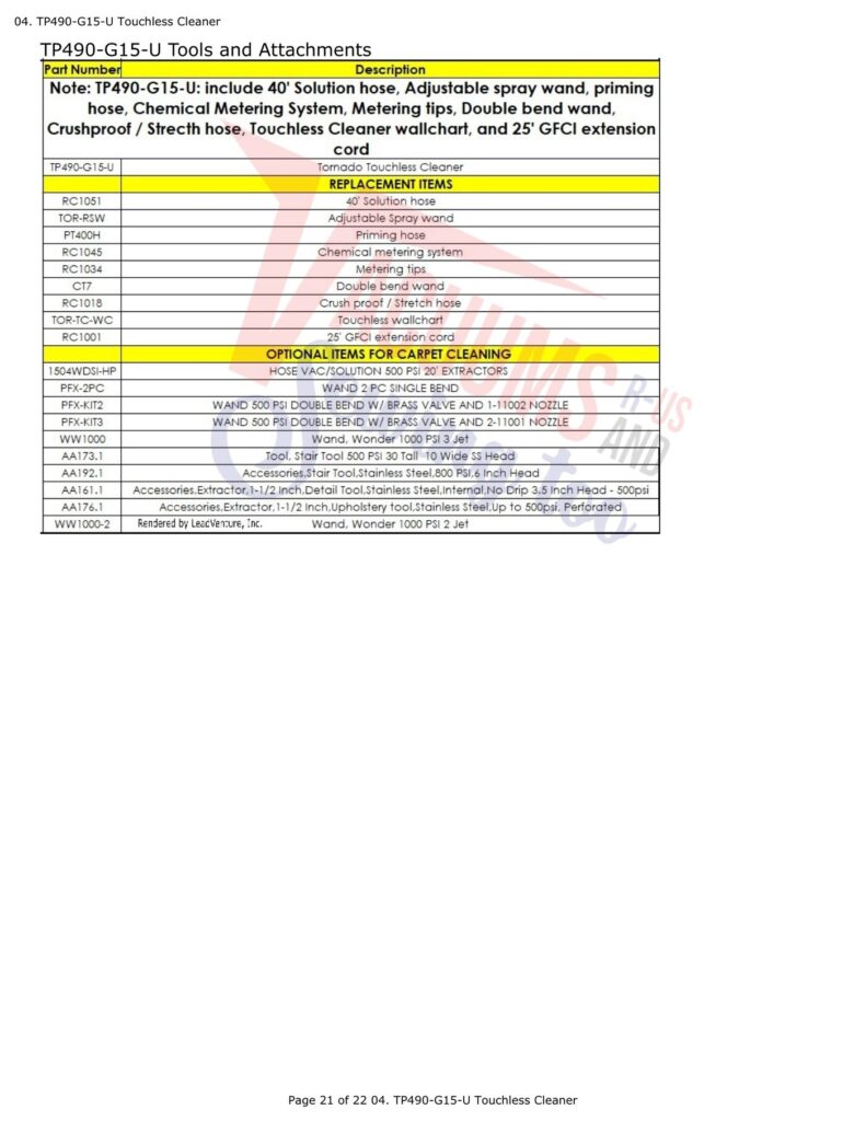 Tornado TP490-G15-U exploded schematic diagram (page 8)